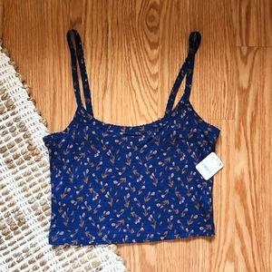NEW Free People Blue Floral Tank Top